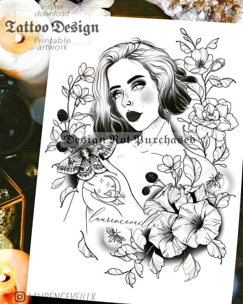 Botanical Night Lady - LaurenceVartiste
