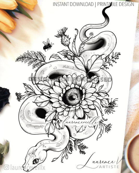 Snake Sunflower and Wildflowers - LaurenceVartiste